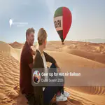 Hot air balloon season 2026 in Dubai with sunrise views over the desert.